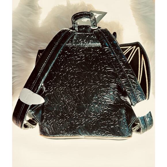 *NWT EXCLUSIVE* Loungefly Black Gold Dragon Mini Backpack - Picture 8 of 9